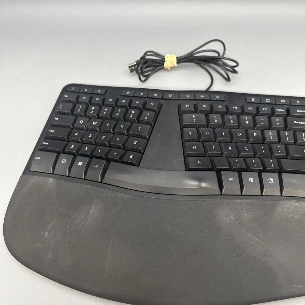 Microsoft Ergonomic Keyboard Model 1878 Wired USB *TESTED WORKING!